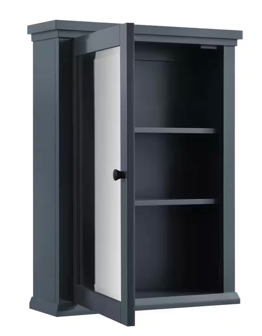 Merryfield gray medicine cabinet detail