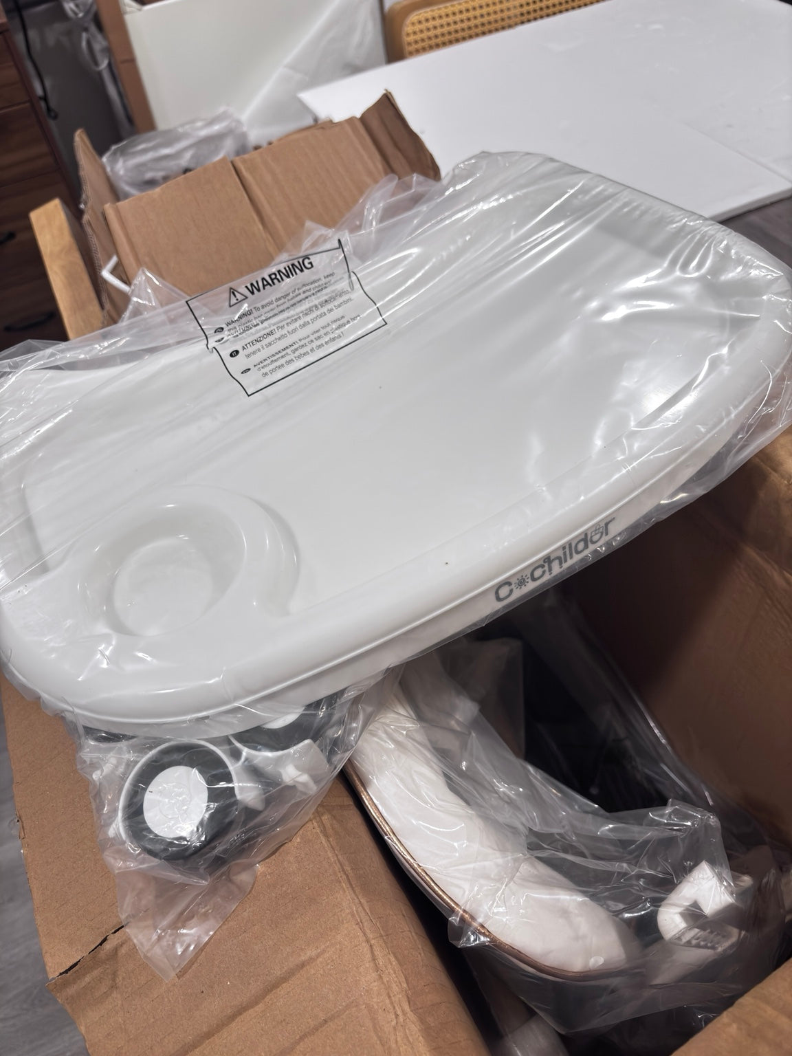 Cochildor high chair tray inspected
