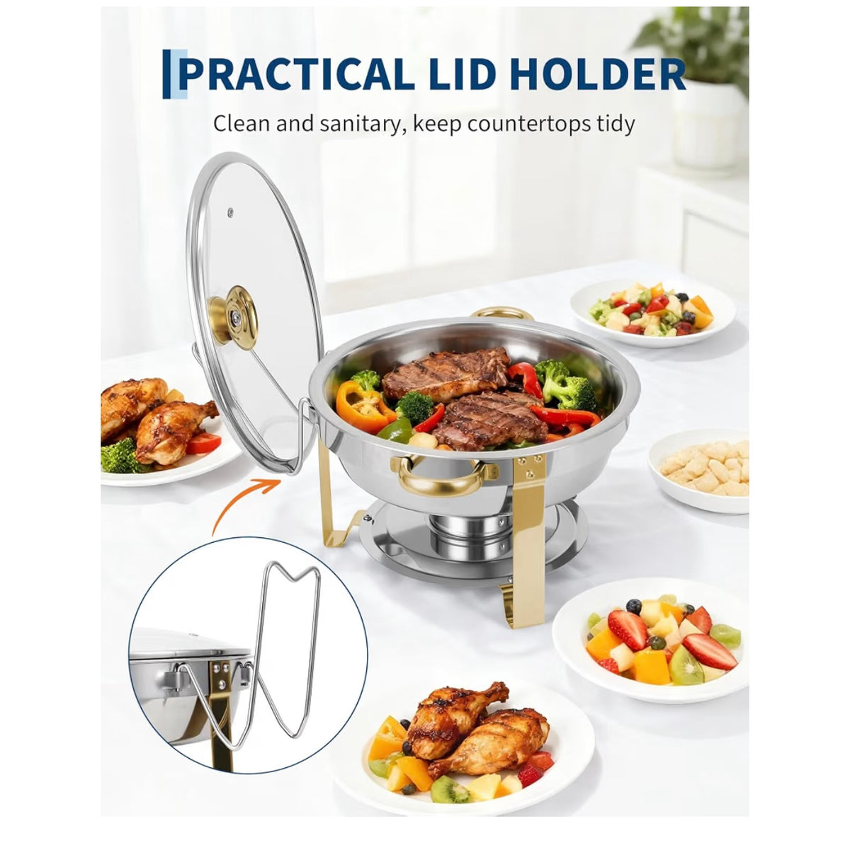 GARVEE chafing dish practical lid holder