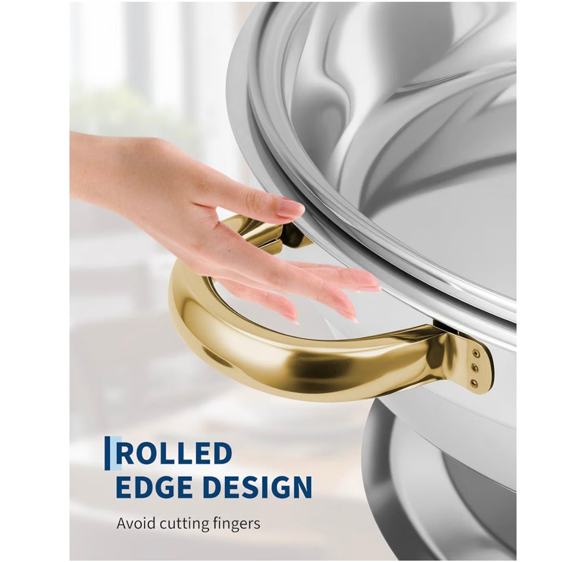 GARVEE chafing dish rolled edge design