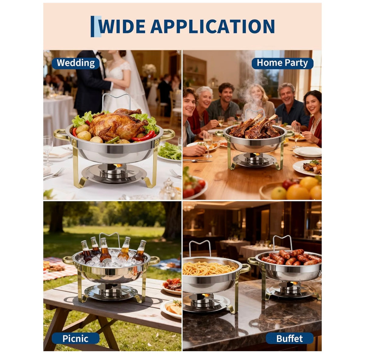GARVEE chafing dishes for wedding home party picnic and buffet