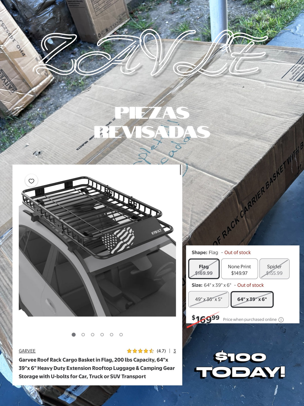 GARVEE roof rack cargo basket - ZAVLE