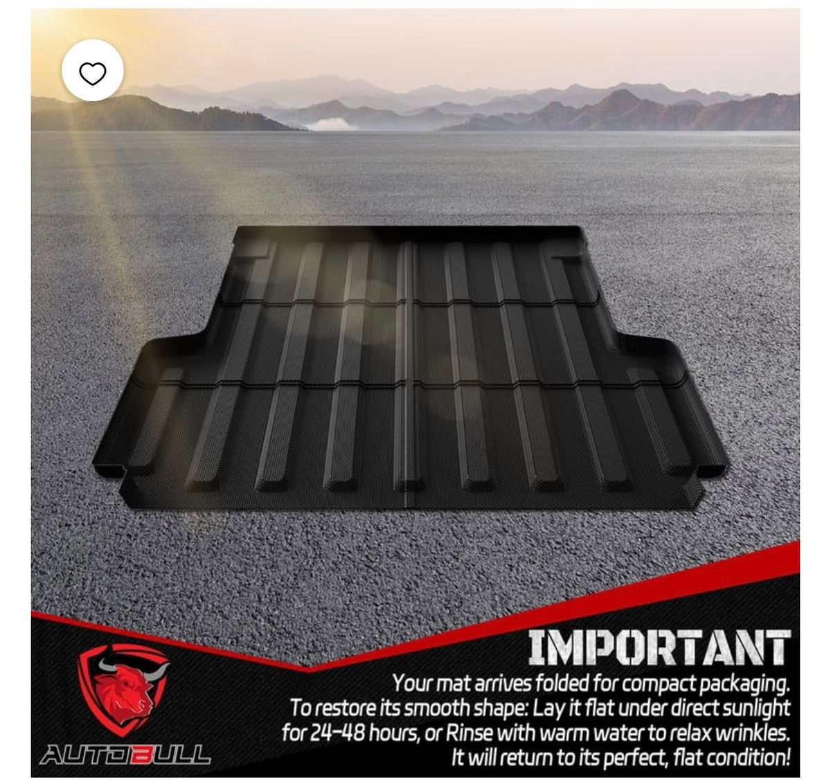 Jeep Gladiator truck bed mat folded packaging information