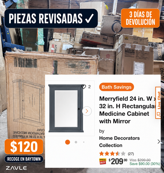 Merryfield 24 x 32 medicine cabinet with mirror - ZAVLE $120