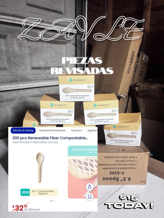 Pursuit 200 compostable disposable 6.5 inch spoons - ZAVLE