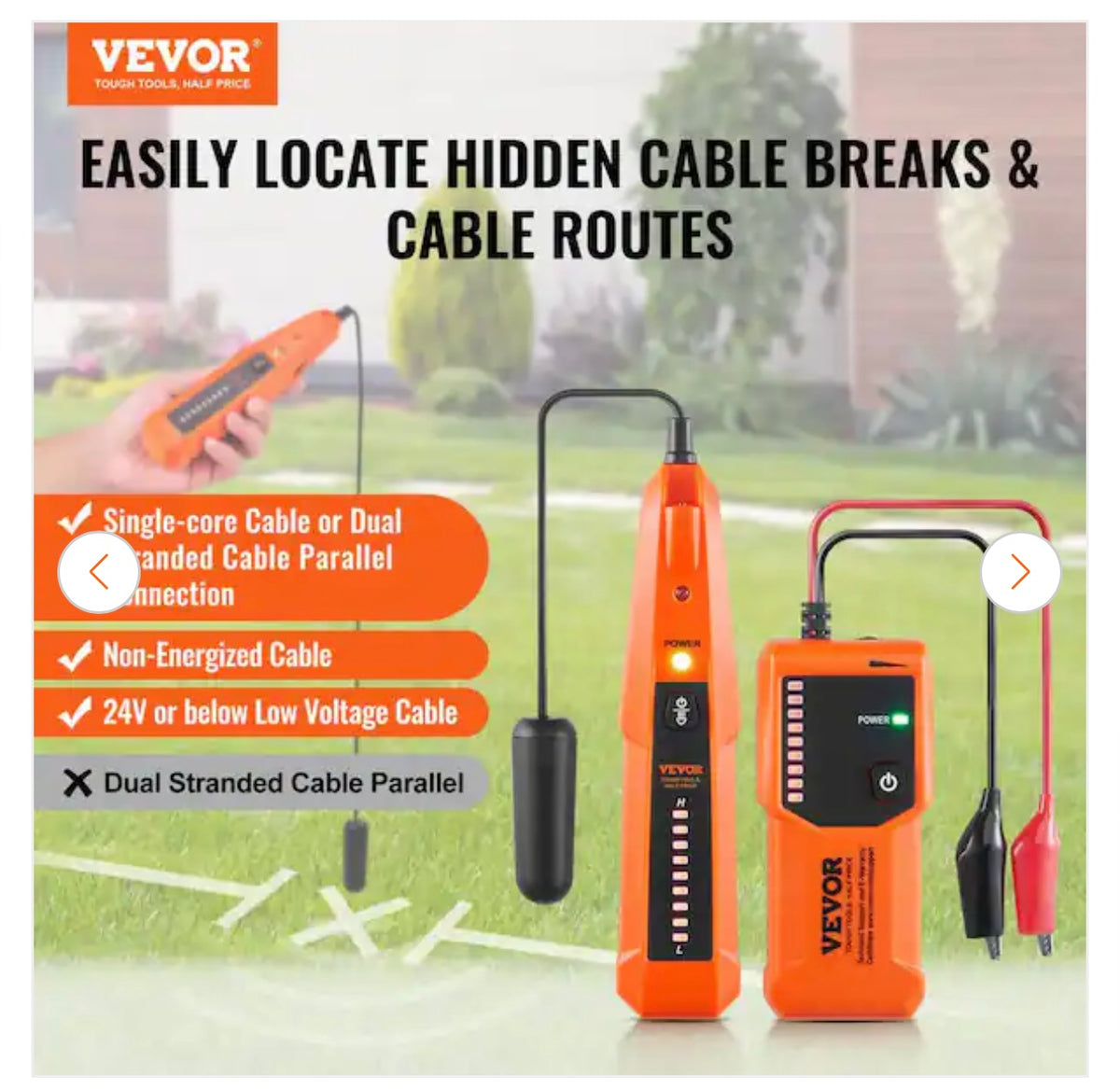 VEVOR underground cable locator hidden cable breaks and routes