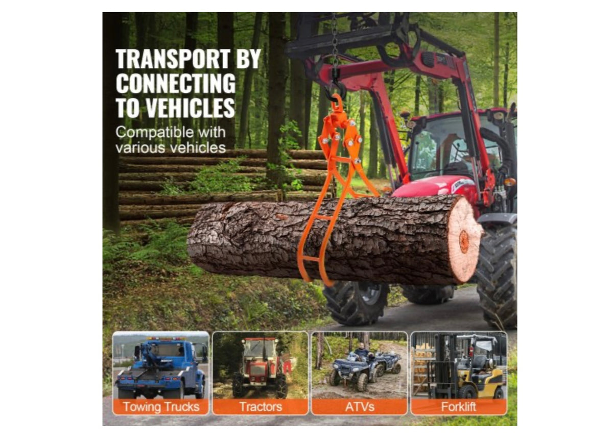 VEVOR Timber Claw Hook compatible with tractors ATVs trucks forklifts