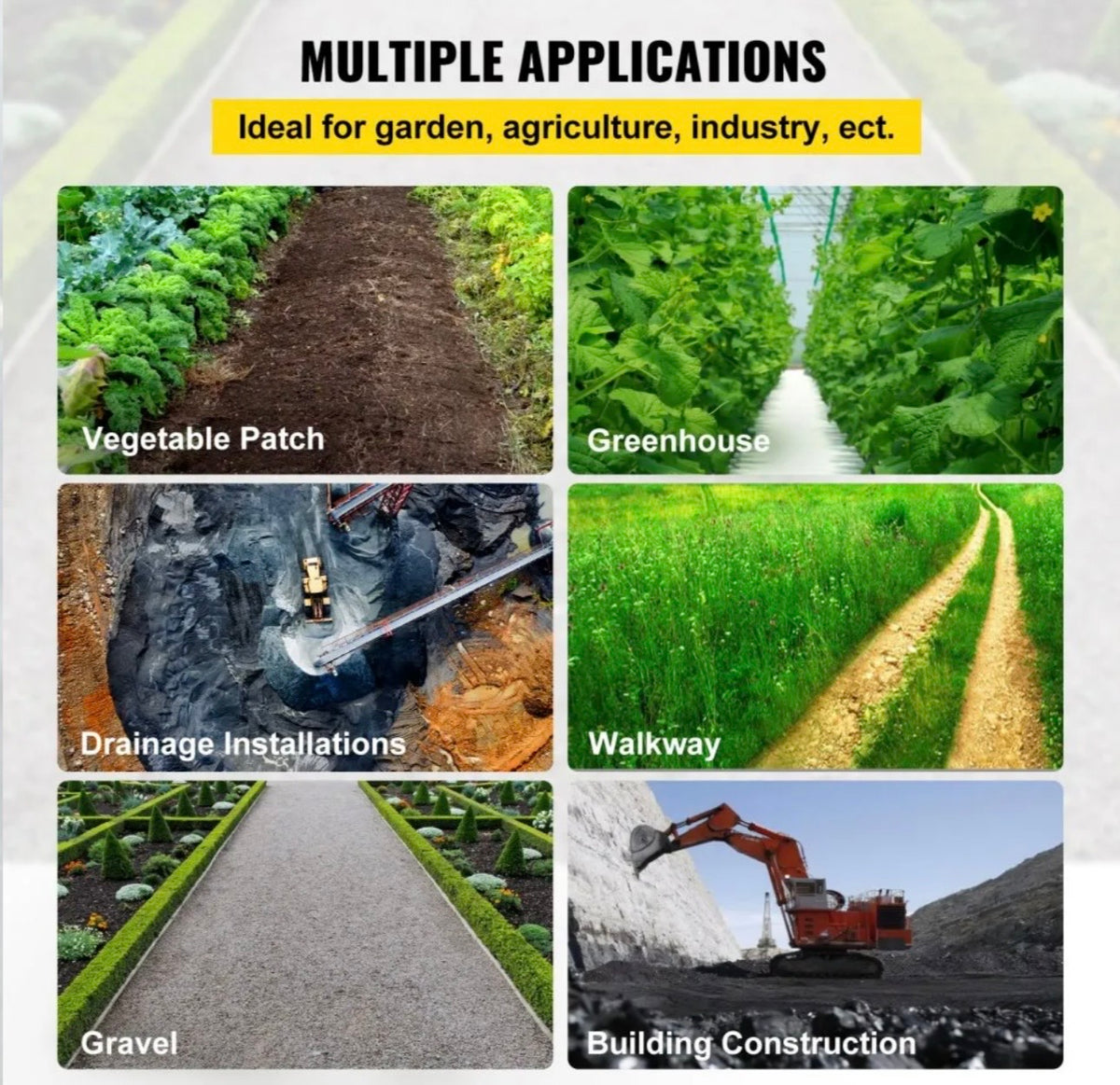 VEVOR weed barrier multiple applications