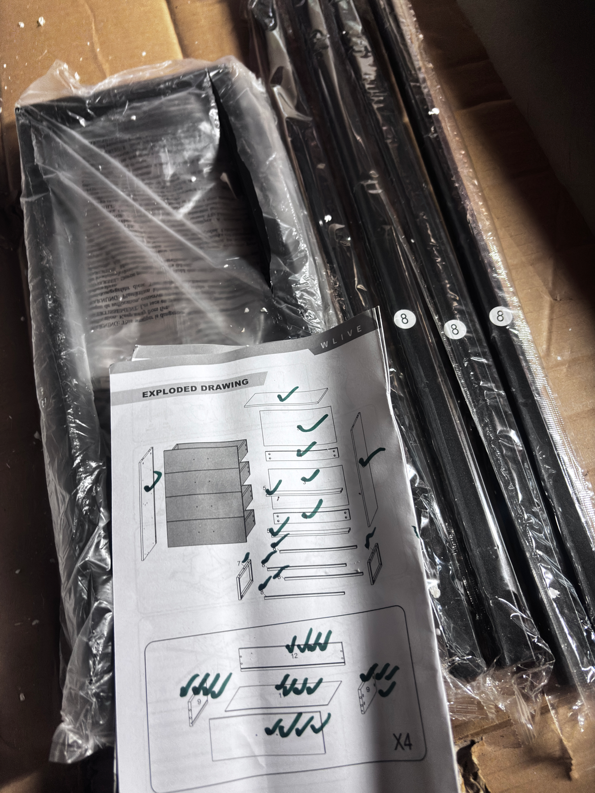 WLIVE dresser inspected parts