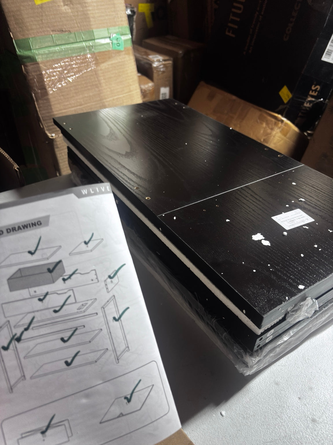WLIVE side table inspected panels and parts