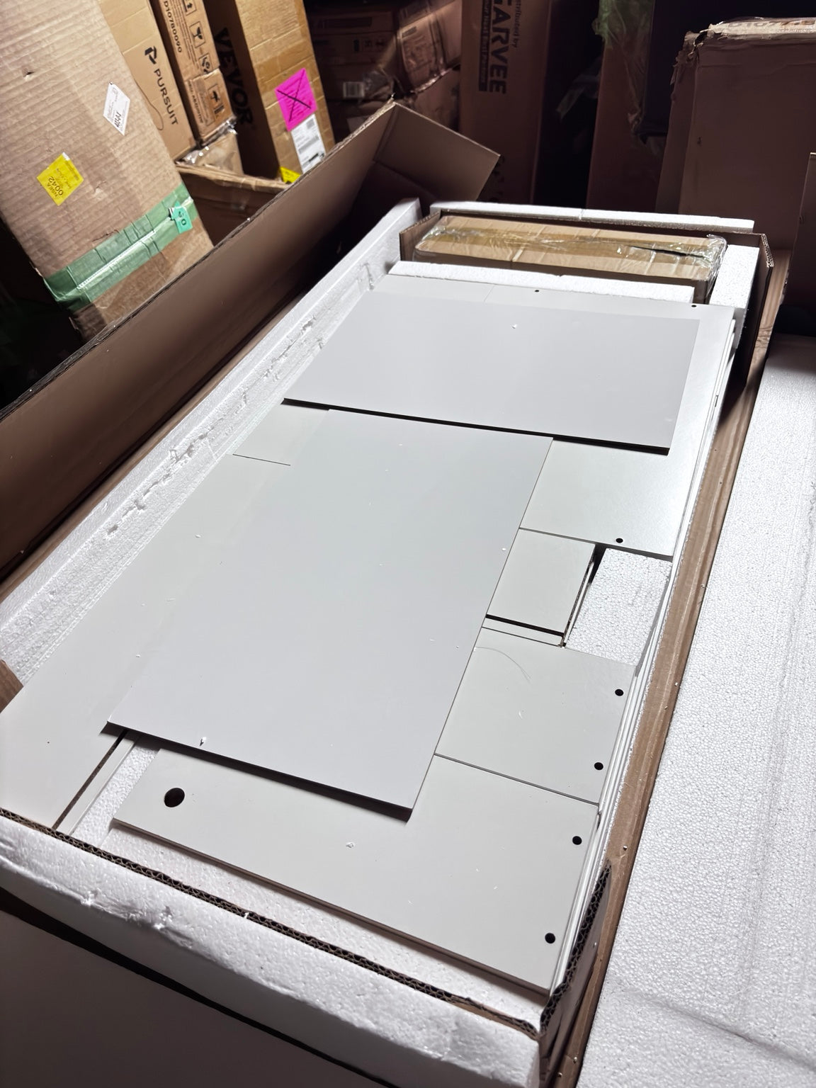 Actual WLIVE trash cabinet panels inspected
