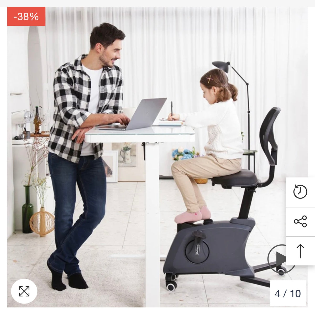 FlexiSpot F1 Sit2Go color gris oscuro