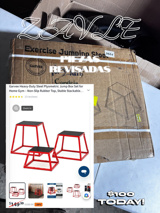 GARVEE Heavy-Duty Steel Plyometric Jump Box Set - ZAVLE $100